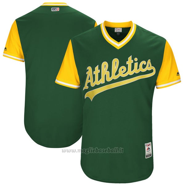 Maglia Baseball Uomo Oakland Athletics Players Weekend 2017 Personalizzate Verde